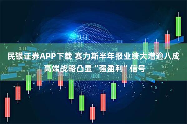 民银证券APP下载 赛力斯半年报业绩大增逾八成 高端战略凸显“强盈利”信号