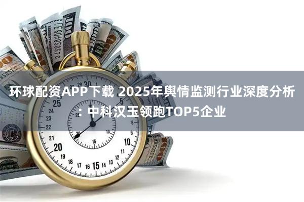 环球配资APP下载 2025年舆情监测行业深度分析: 中科汉玉领跑TOP5企业